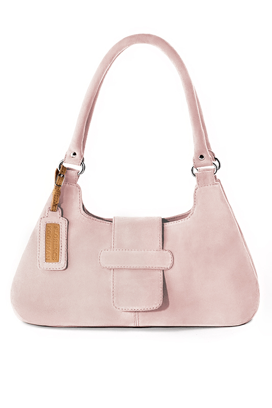 Dress handbag in powder pink leather - Top view
